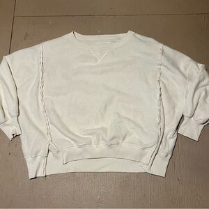 White Sherpa Crewneck Sweatshirt
